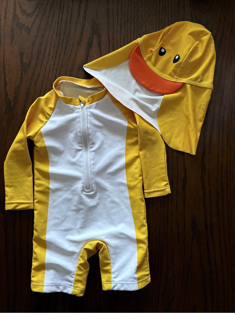 Adorable Duck Kids Sun Suit with Duck Hat